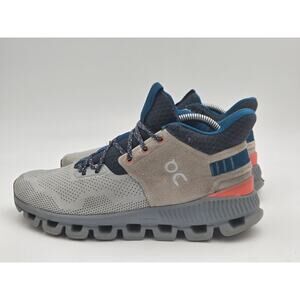 On Women’s Cloud Hi Edge 1 Gray Blue Running Sneakers Size 9.5 Pre-Owned